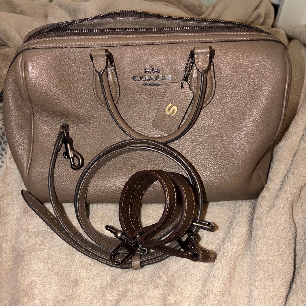 Coach Large Rowan Satchel - Gunmetal/Dark Stone